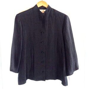 Nexx Black Silk Linen Jacket